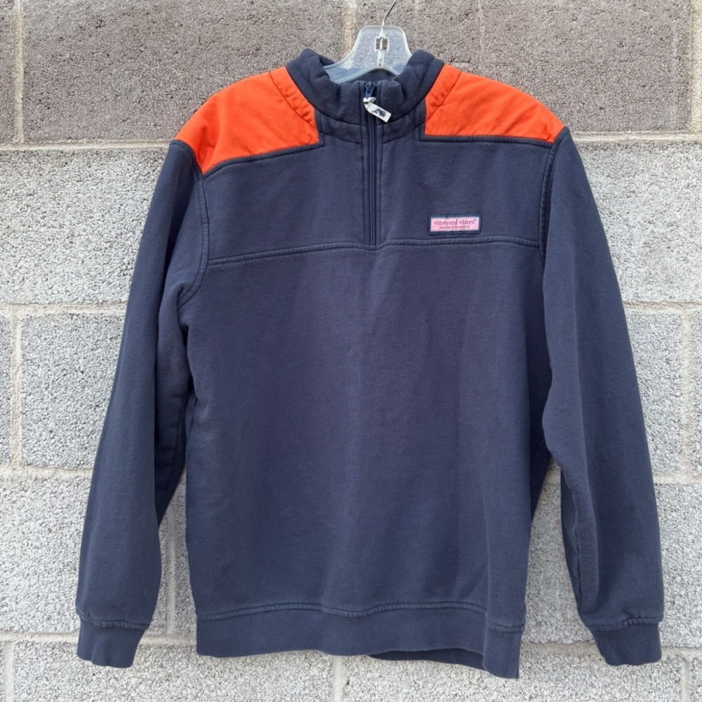 Vineyard Vines 1/4 Zip Pullover Sweatshirt 100% Cotton Long Sleeve Mens Medium